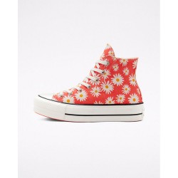 Converse Flower Camp Daisies Platform Chuck Taylor All Star High Top Shoe