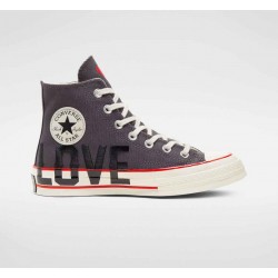 Converse Grey Love Fearlessly Chuck 70 Unisex High Top Shoe